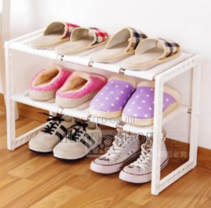 Shoe Rack/Kitchen Adjustable 2 Tier Shelf