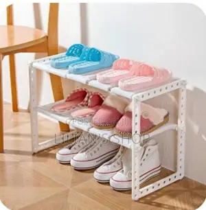Shoe Rack/Kitchen Adjustable 2 Tier Shelf