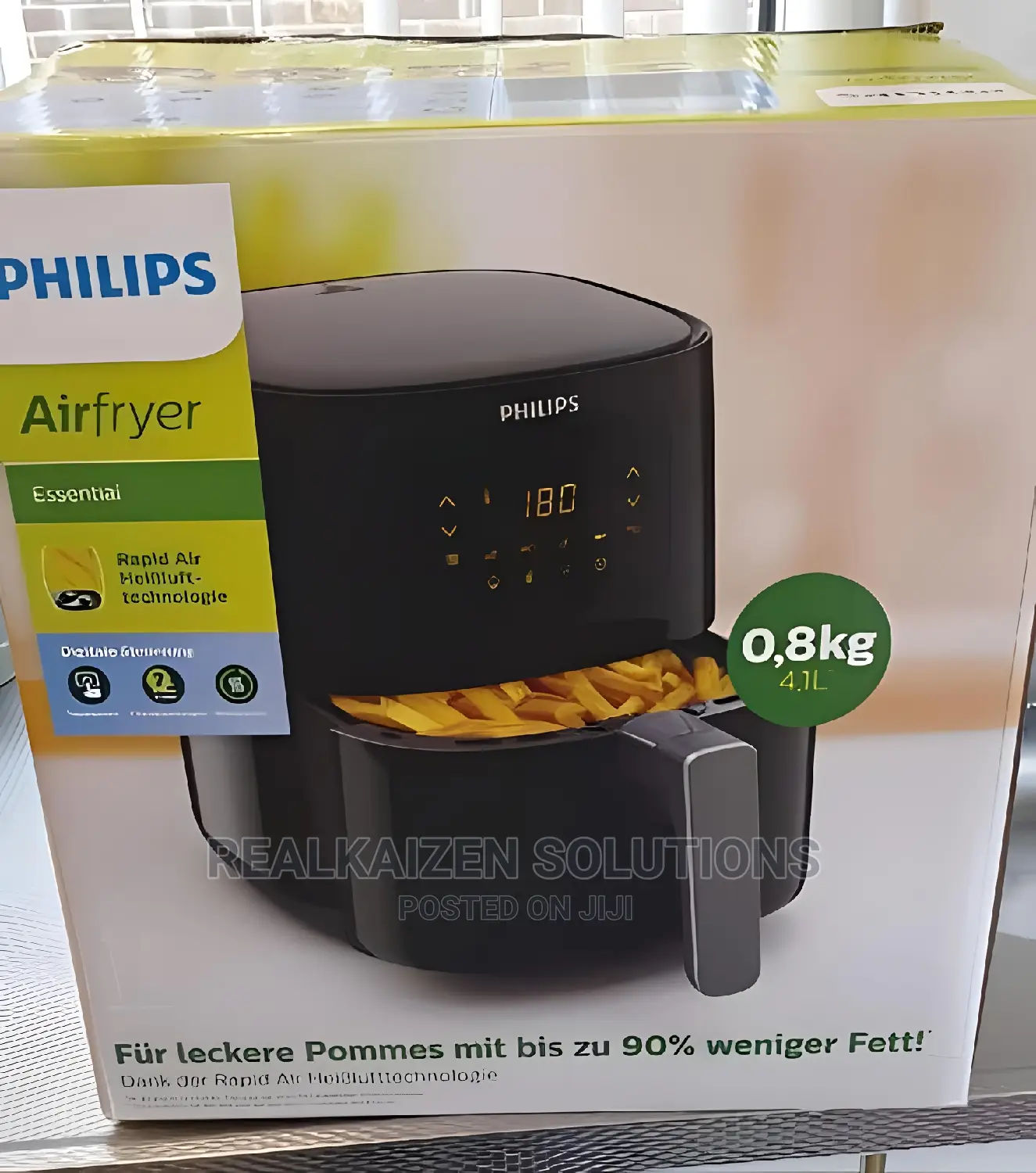 PHILIPS 4.1L Digital Rapid Air Touch Panel Air Fryer 1400W