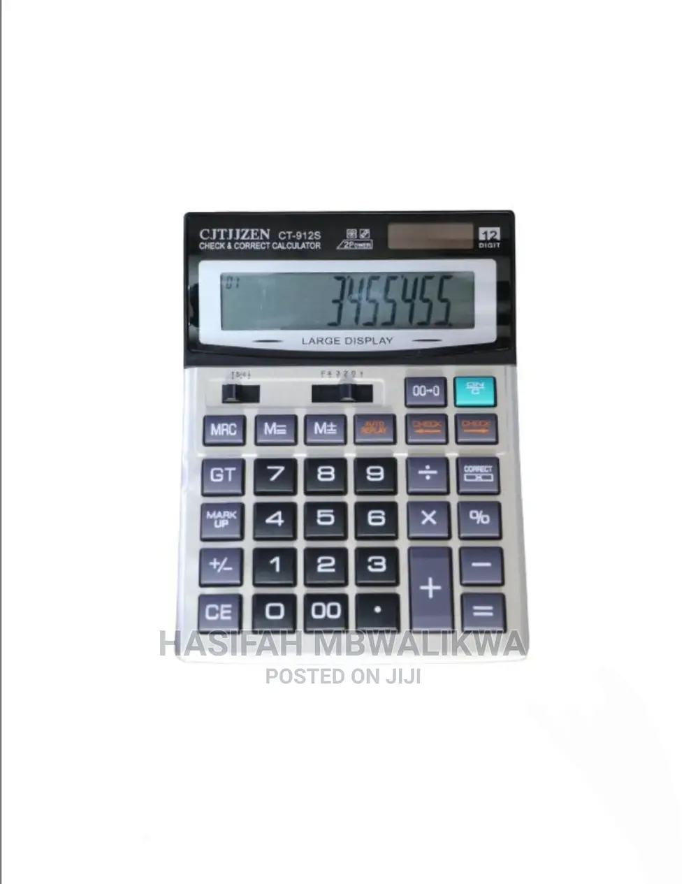 Business Calculator. Extra Large Display- 12 Digits