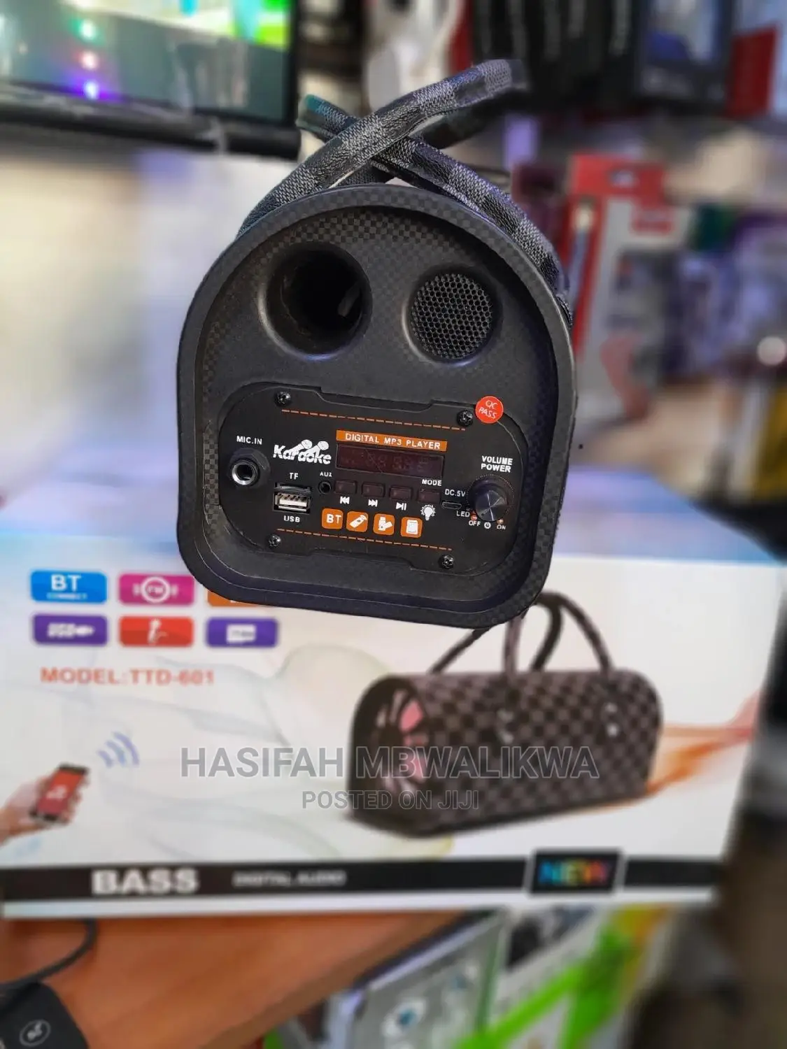 Bluetooth Portable Karaoke Speaker-Black