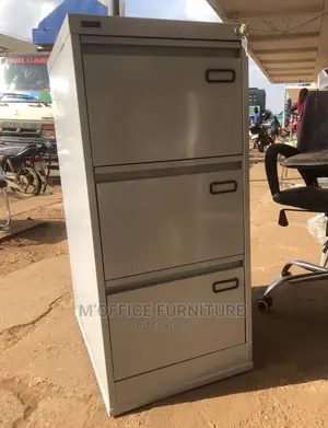 Metallic 3 Drawer File Cabinet 
