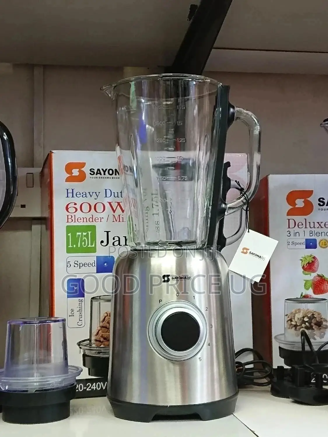 2 in 1 Sayona Heavy Glass Blender