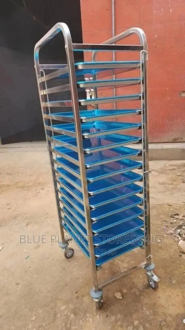 Industrial Wheel Trolley With Trays || 60cm×40cm || S/S Body