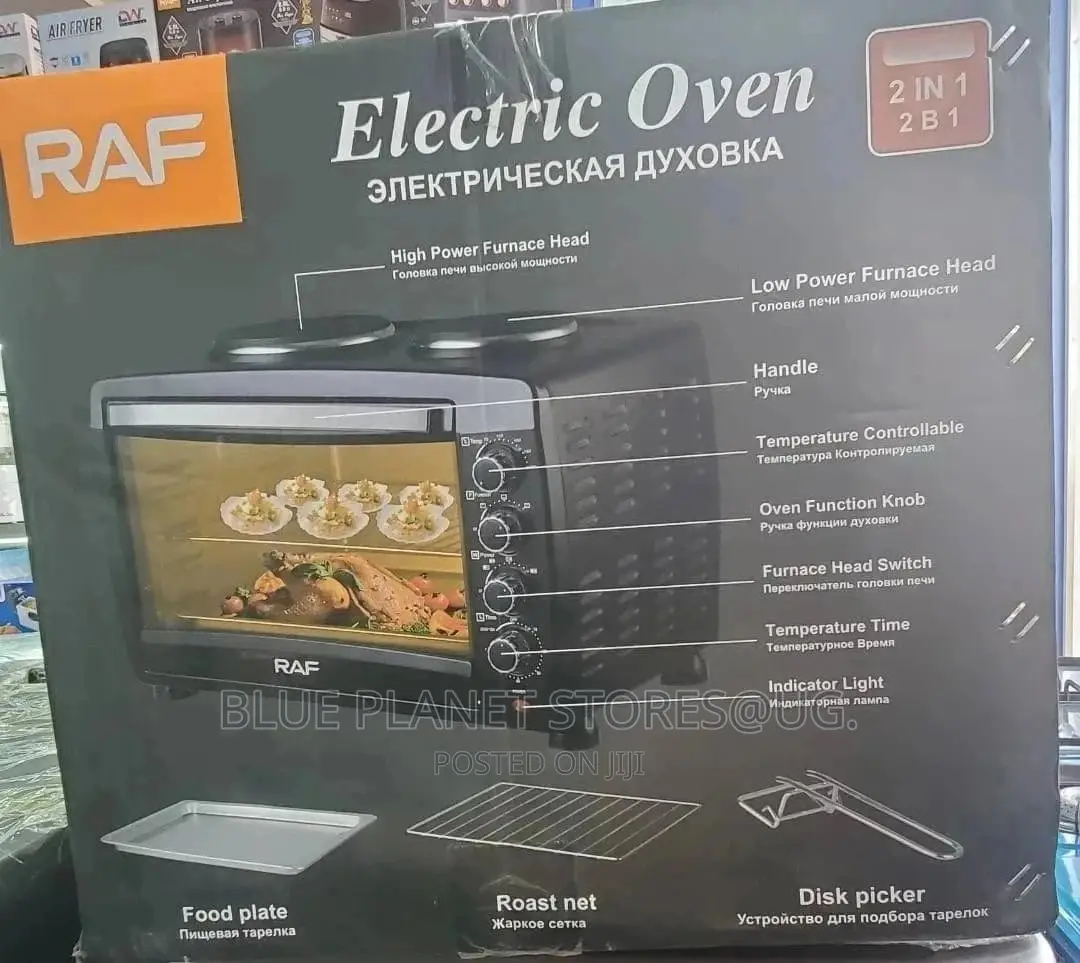 RAF 55litres Electric Oven With Hotplates|| 1800w || R.5317