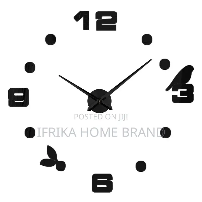 3d Wall Clock Big Size Diy Clocks Time Quartz Living Room