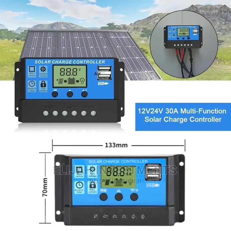 12v, 24v, 20ah, 30ah Solar Charge Controller