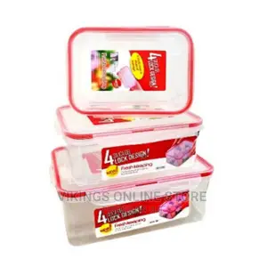 3 Pieces of Plastic Food Storage Container