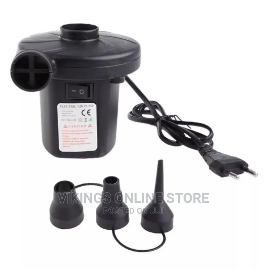 Black Electric Air Pump for Inflatable Bed Airbed