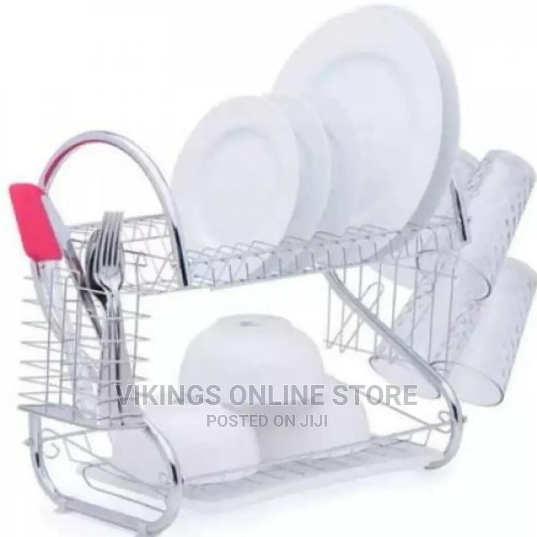 Dish Rack Drainer for Utensils Cutlery - Silver
