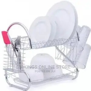 Dish Rack Drainer for Utensils Cutlery - Silver