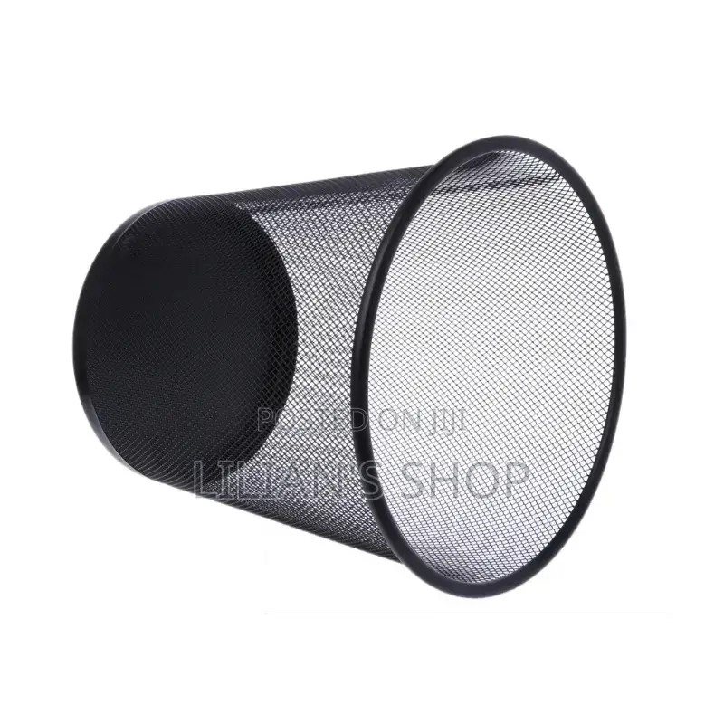 Metal Mesh Round Trash Bin Dust Bin/Waste