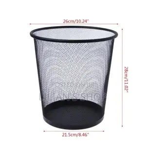 Metal Mesh Round Trash Bin Dust Bin/Waste