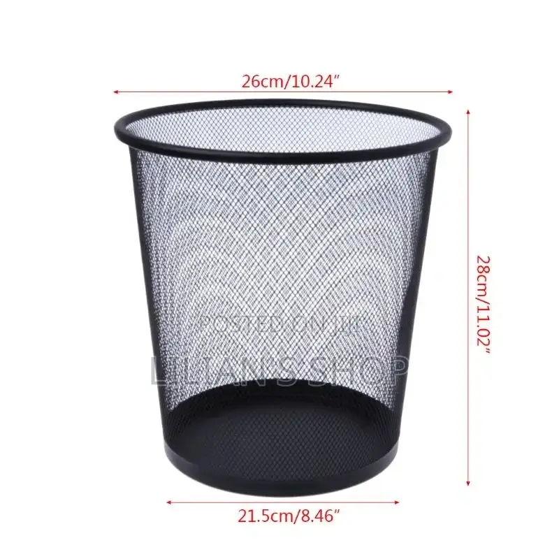 Metal Mesh Round Trash Bin Dust Bin/Waste