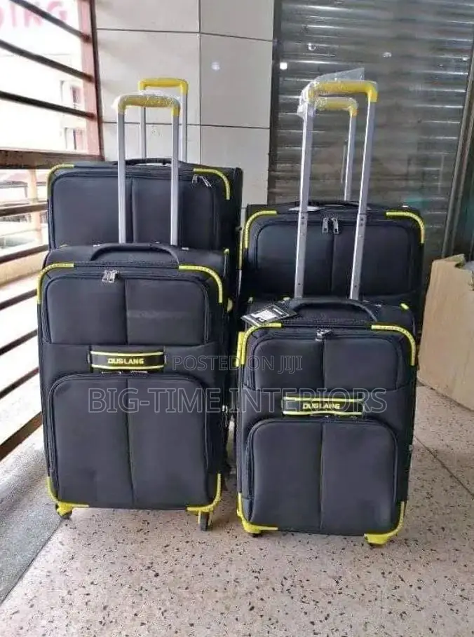 4in1 Fabric Suitcase Set- Black