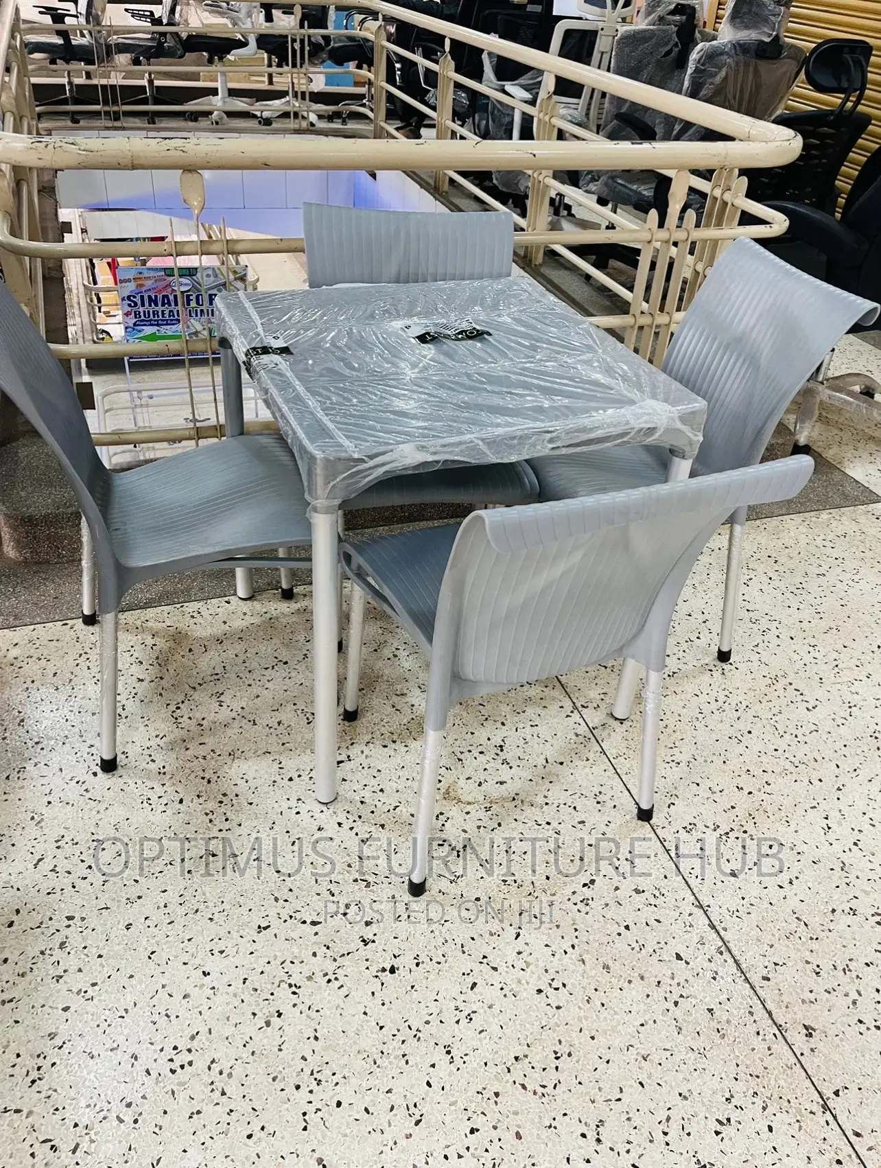 Armless Set (Four Chairs and Table)