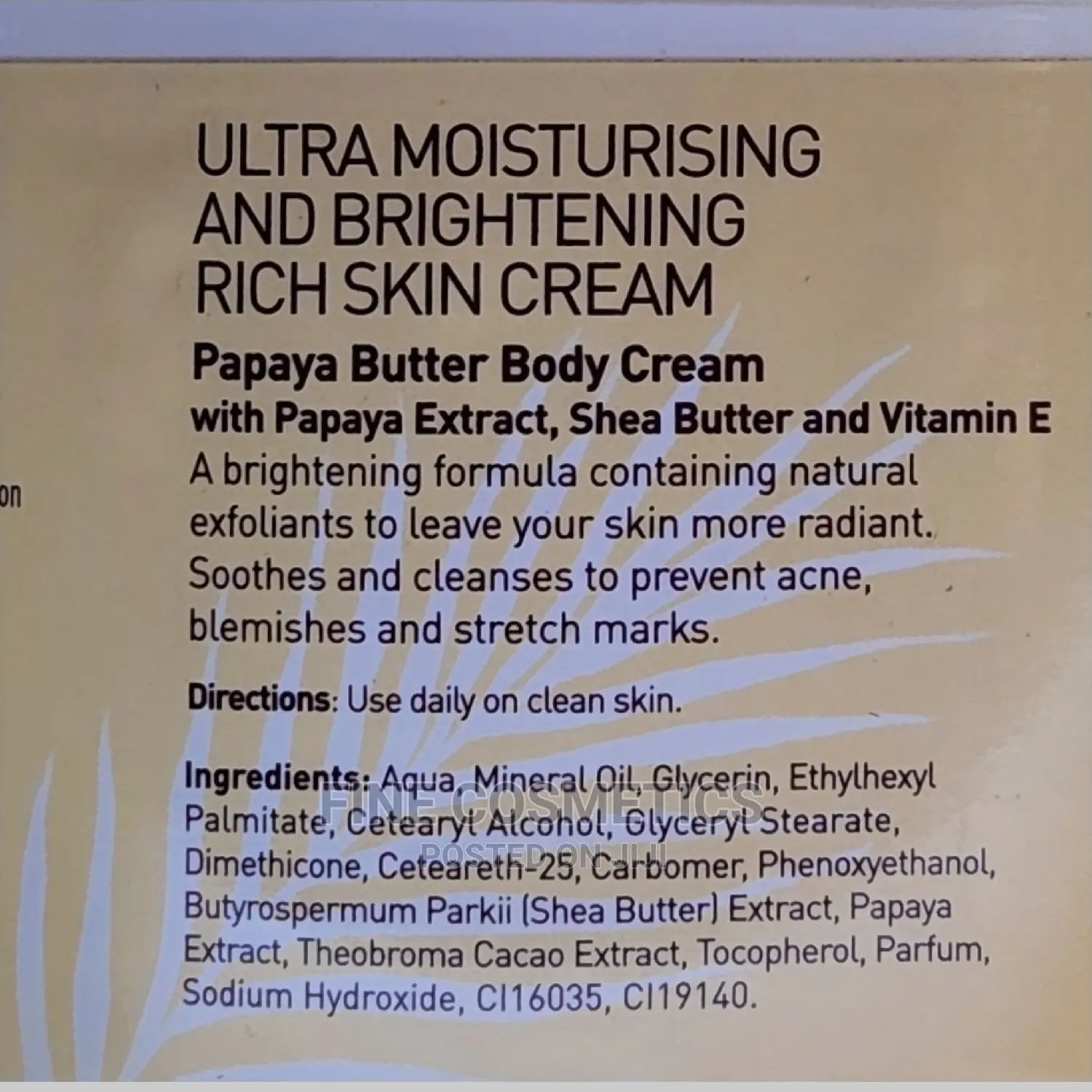 American Dream Papaya Butter Moisturisng + Brightening Cream