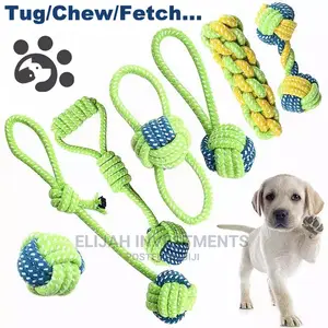 Dog Toy Cotton Rope Knot Chew Ball Grinding Teeth