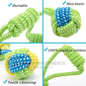 Dog Toy Cotton Rope Knot Chew Ball Grinding Teeth