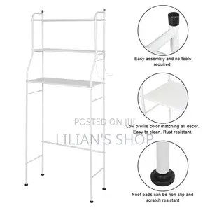 3 Tier Toilet Rack - White