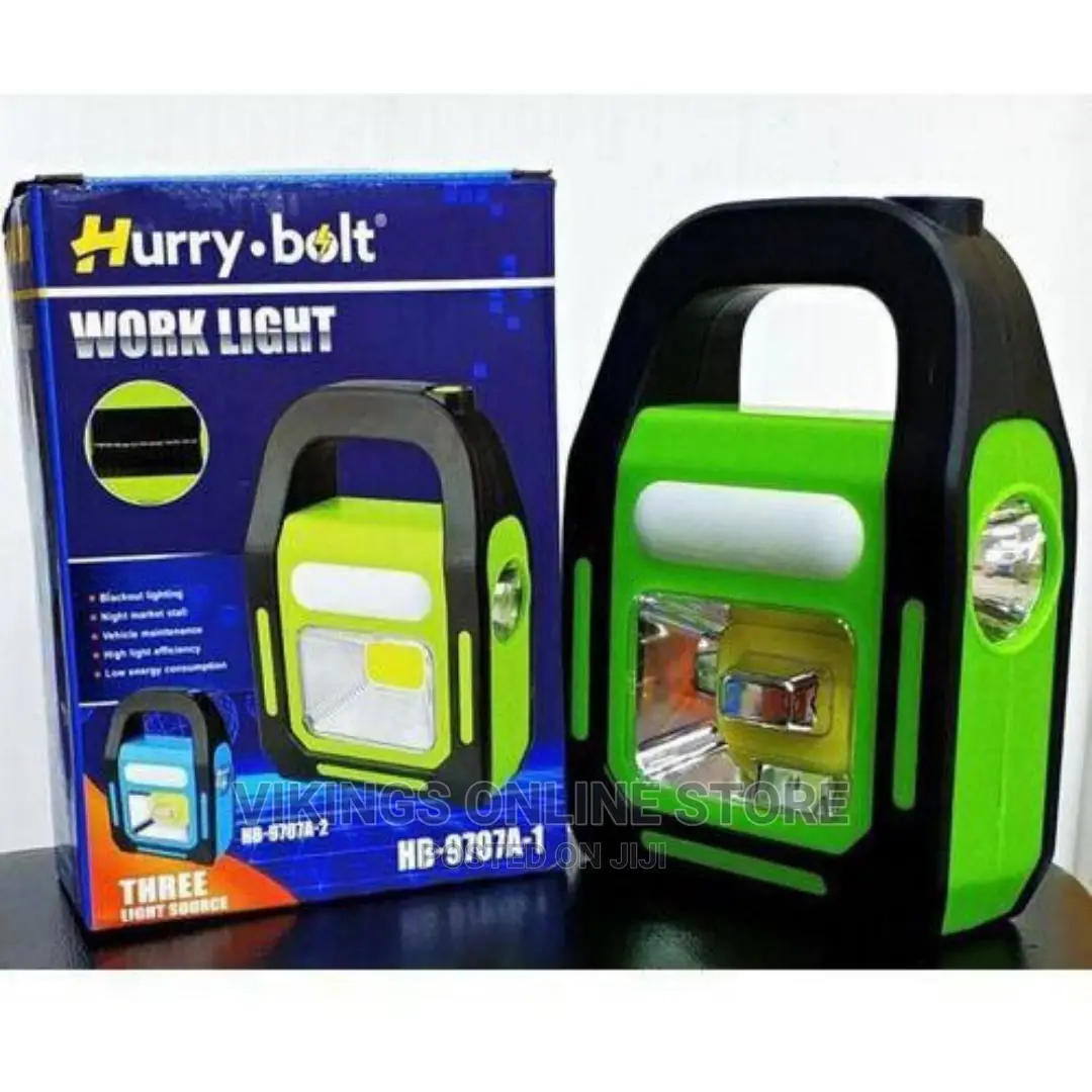 Solar Rechargeable LED Flood Light - Black