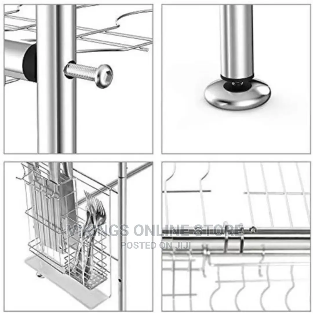 2 Tier Over the Sink Dish Drying Rack Drainer