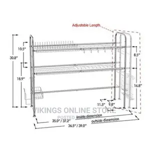 2 Tier Over the Sink Dish Drying Rack Drainer