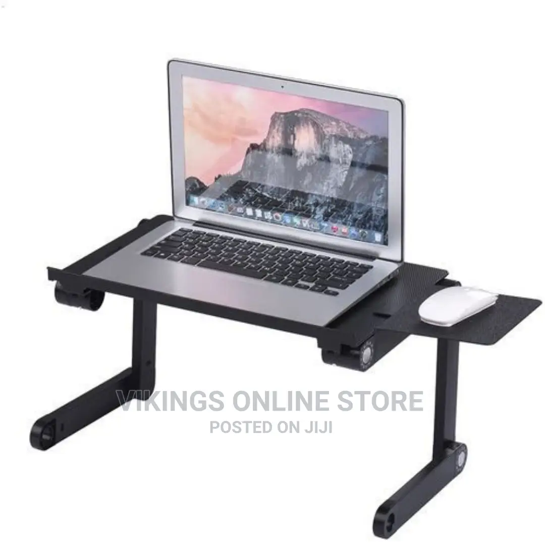 Foldable Laptop Table Stand Adjustable With Mousepad Fan