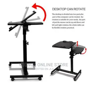 Adjustable Mobile Standing Laptop Table Stand Desk-