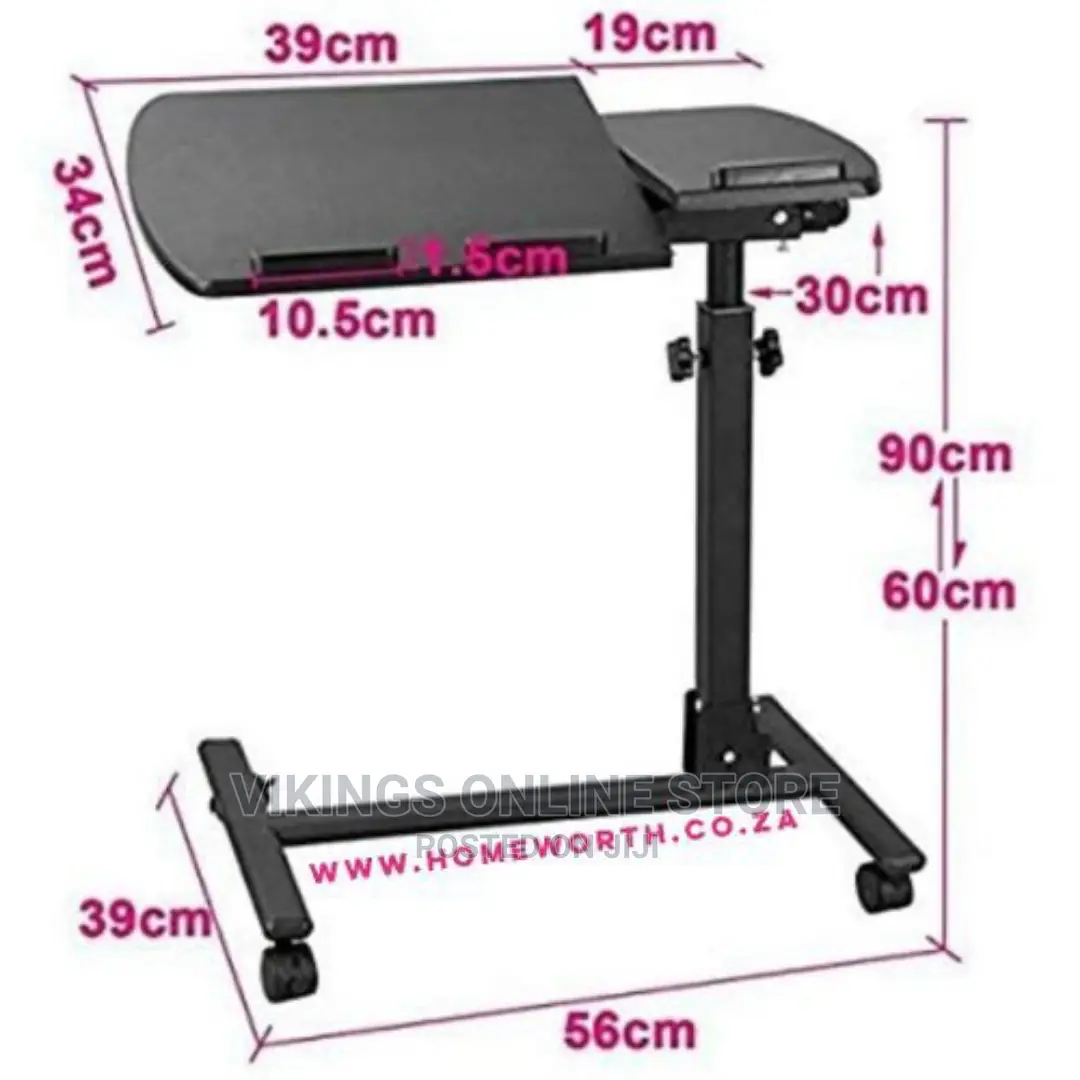 Adjustable Mobile Standing Laptop Table Stand Desk-