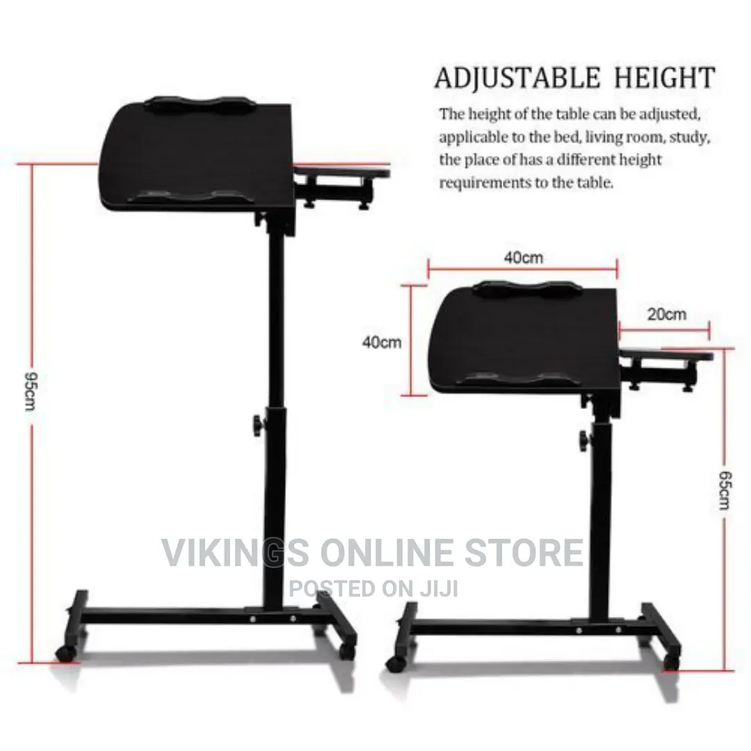 Adjustable Mobile Standing Laptop Table Stand Desk-