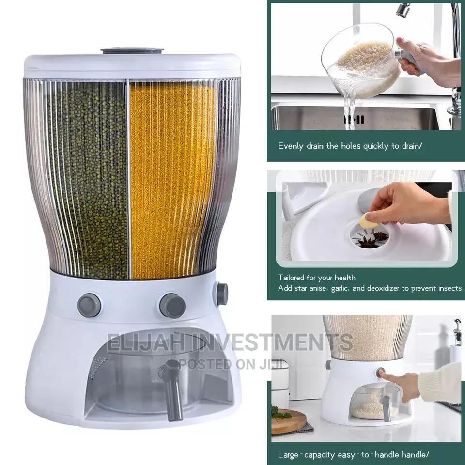 Multifunctional Cereal Storage Rotating Barrel