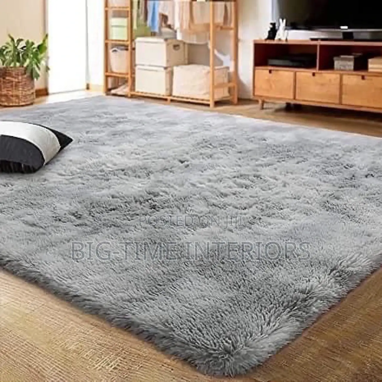 Fluffy Center Carpet Gray Large 200*300cm