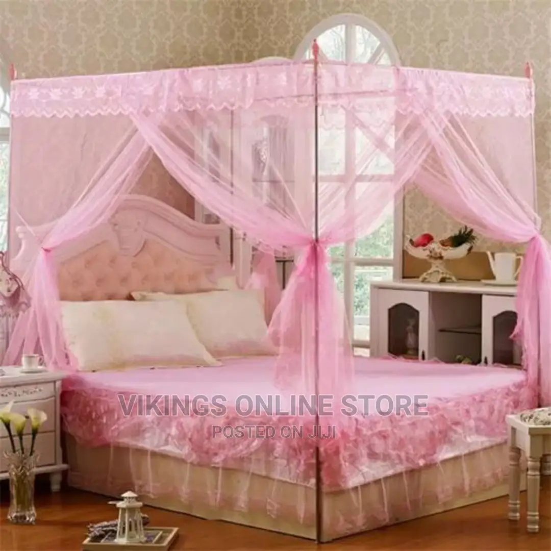 Mosquito Net 4 Stands - Pink