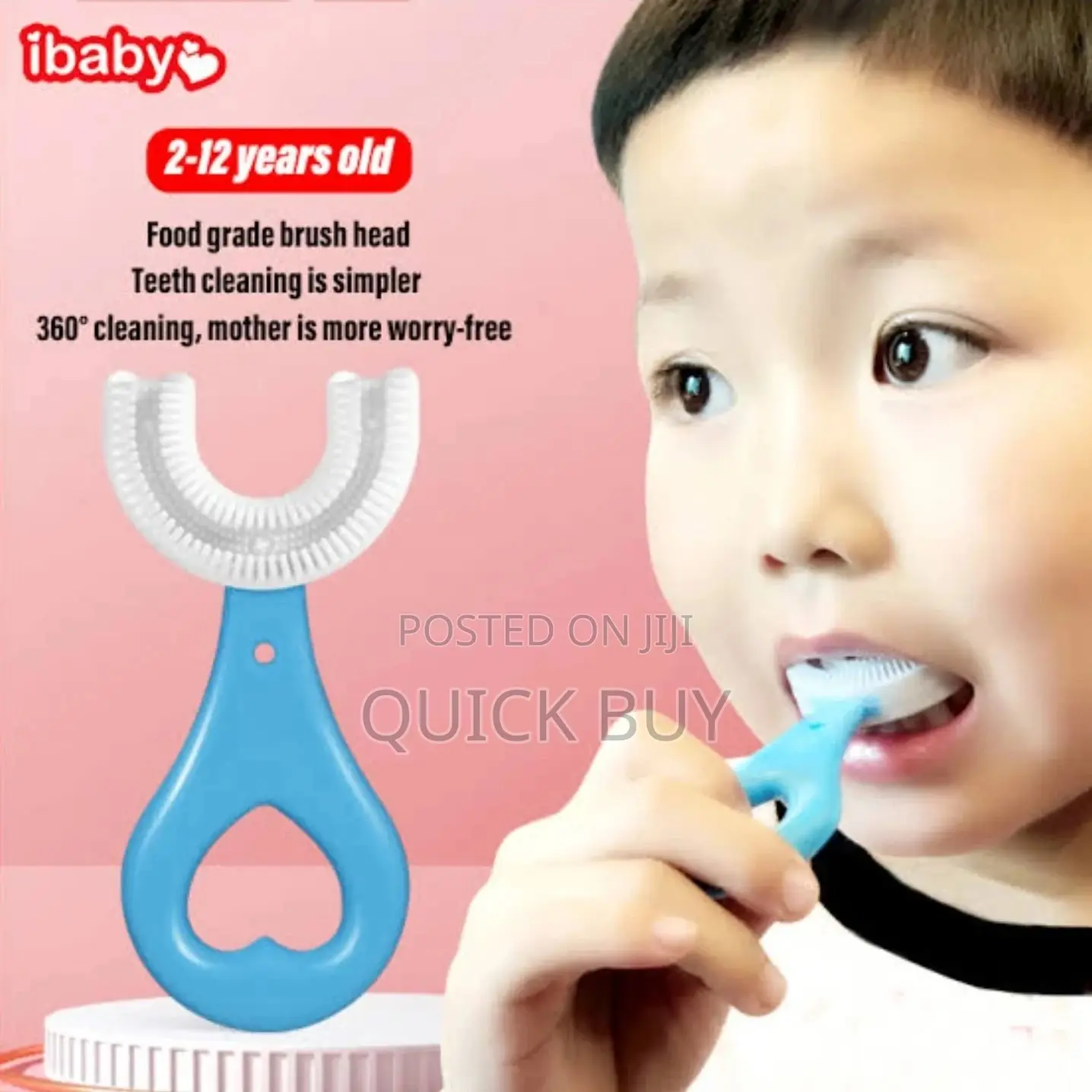 Soft U Shaped Kids Toothbrush, for Tooth Cleaning