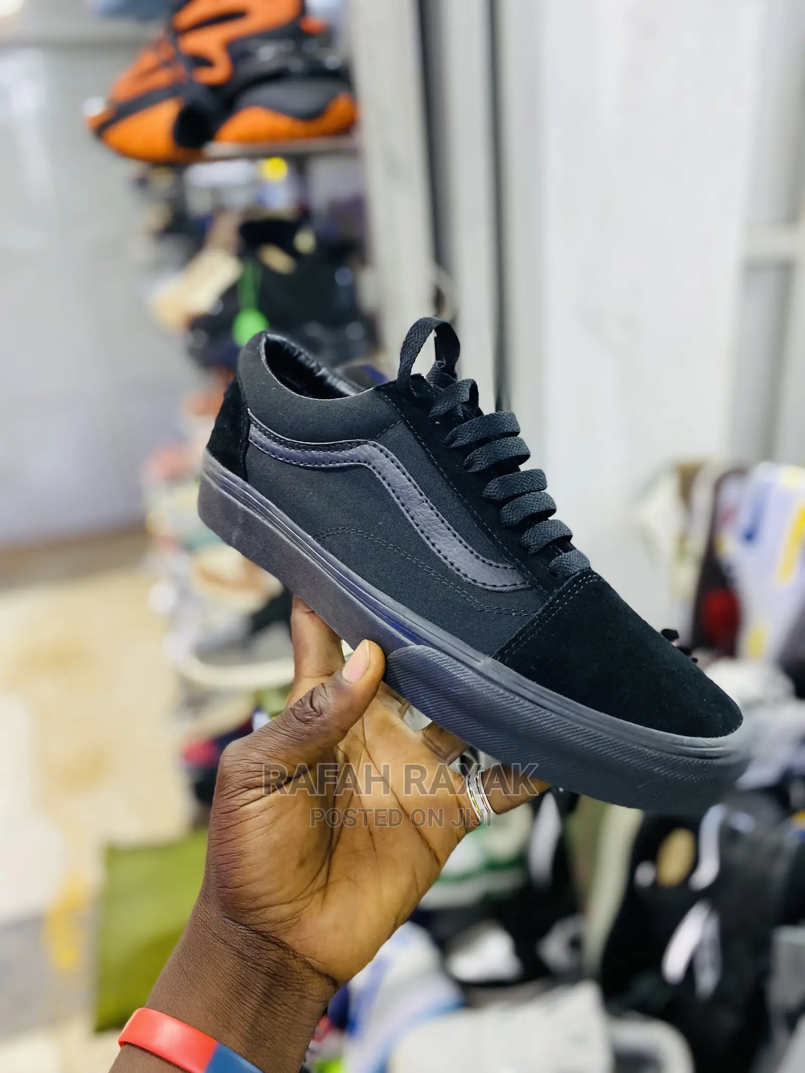 Original Black Vintage Vans Off the Wall Sneakers