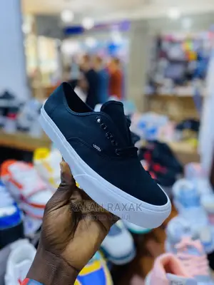 Photo - Original Black Cloth Vans Off the Wall Sneakers