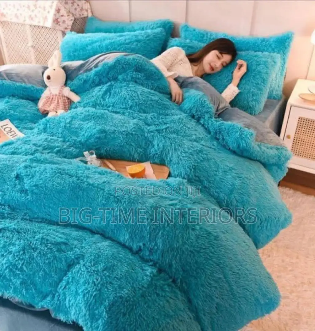 Fluffy 5*6 Duvet Set- Blue