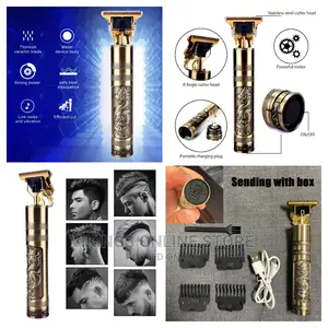 Rechargeable Metal Hair Clipper Gold