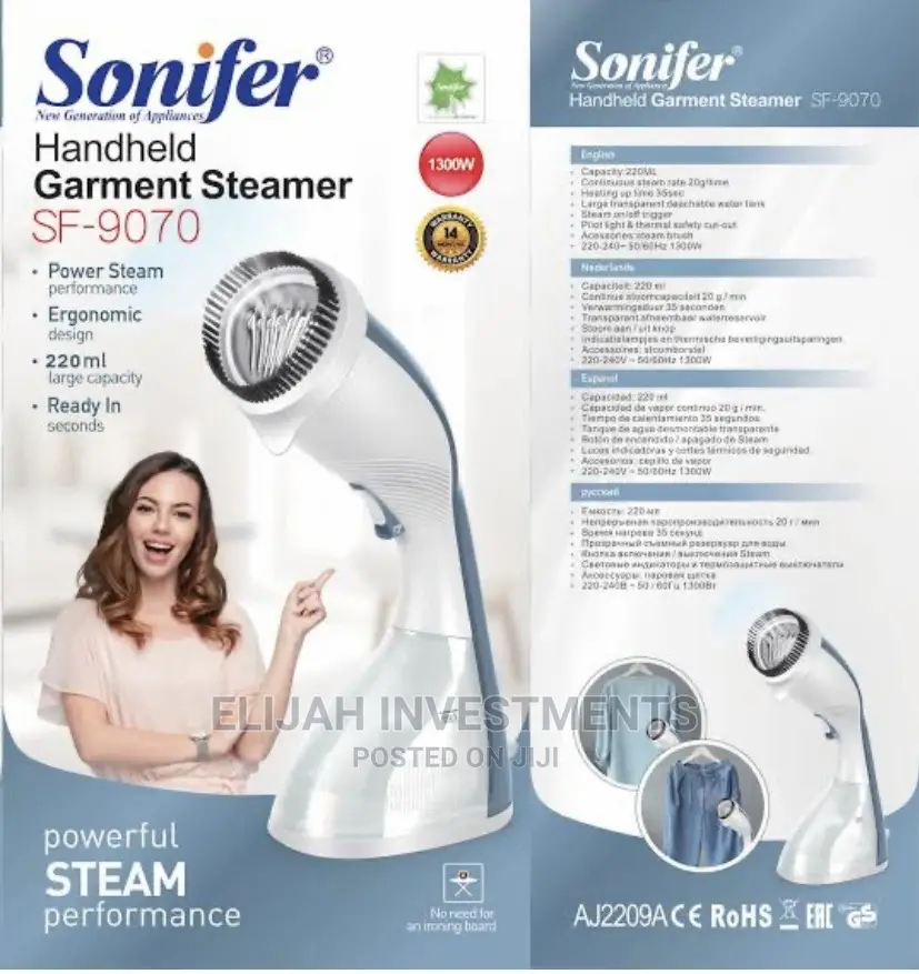 Sonifer Handheld Portable Garnet Steamer