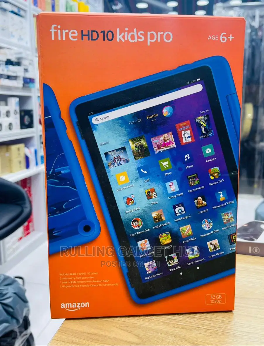 New Amazon Fire HD 10 Kids Pro 64 GB Black