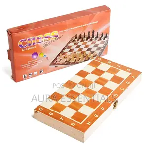 3 In1 Foldable Wooden Draft, Chess and Backgammon(Big Size)