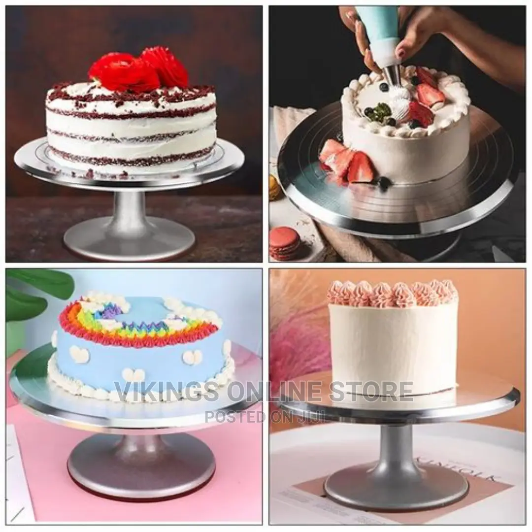 Bakeware Metallic Stand for Turning Cakes Icing