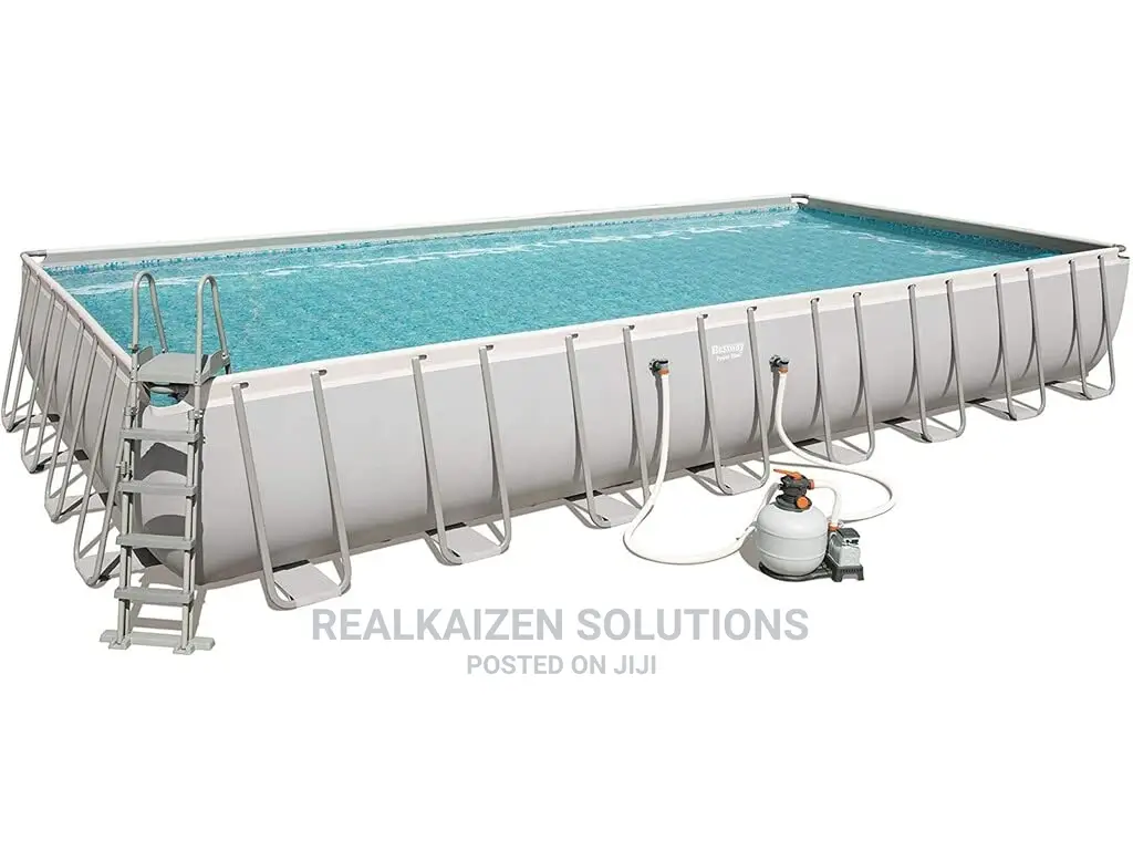 BESTWAY Power Steel Rectangular Swimming Pool 9.56x4.88M