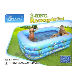 SAINTEVE 3 Ring Rectangular Circular Kid Swimming Pools