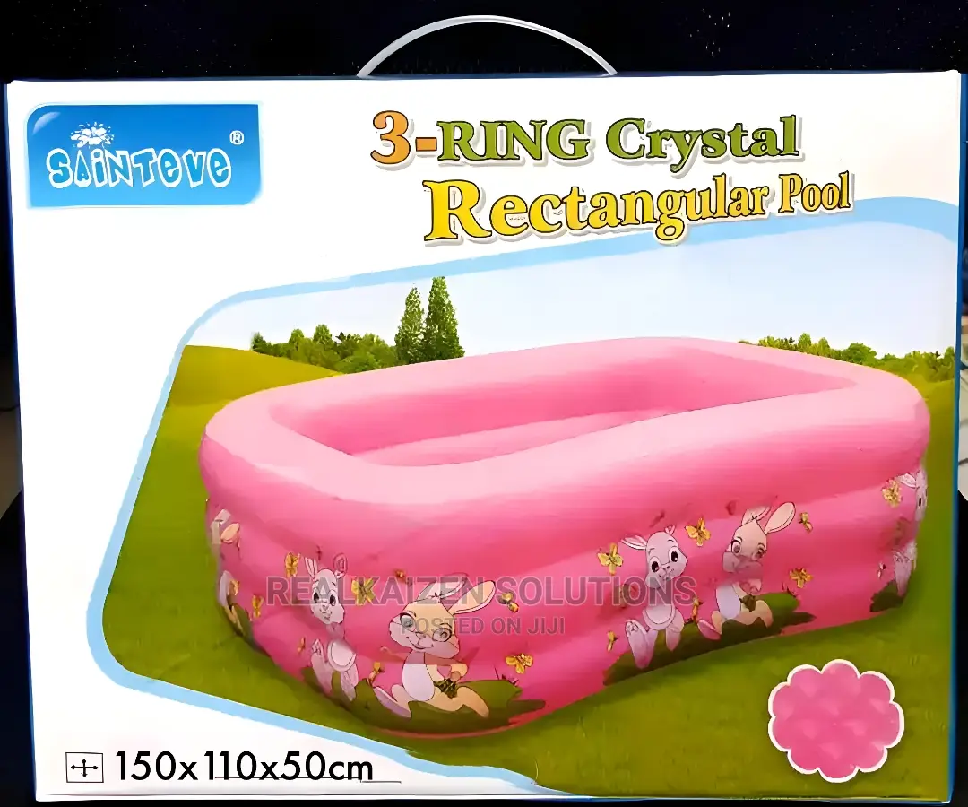 SAINTEVE 3 Ring Rectangular Circular Kid Swimming Pools