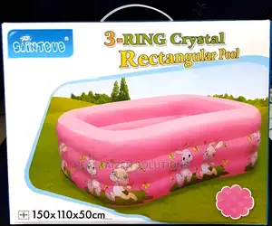 SAINTEVE 3 Ring Rectangular Circular Kid Swimming Pools