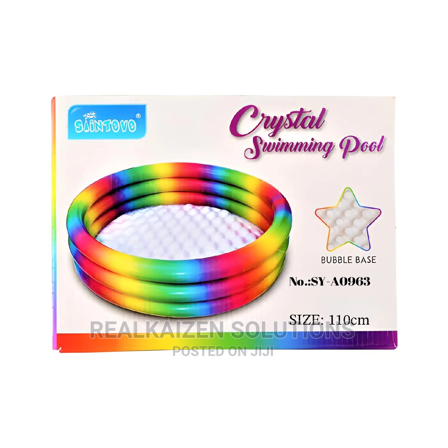 SAINTEVE 3 Ring Rectangular Circular Kid Swimming Pools