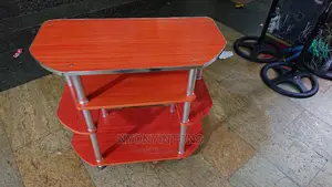 Wooden Tv Stand With Aluminium Legs Ample Space for Woofers