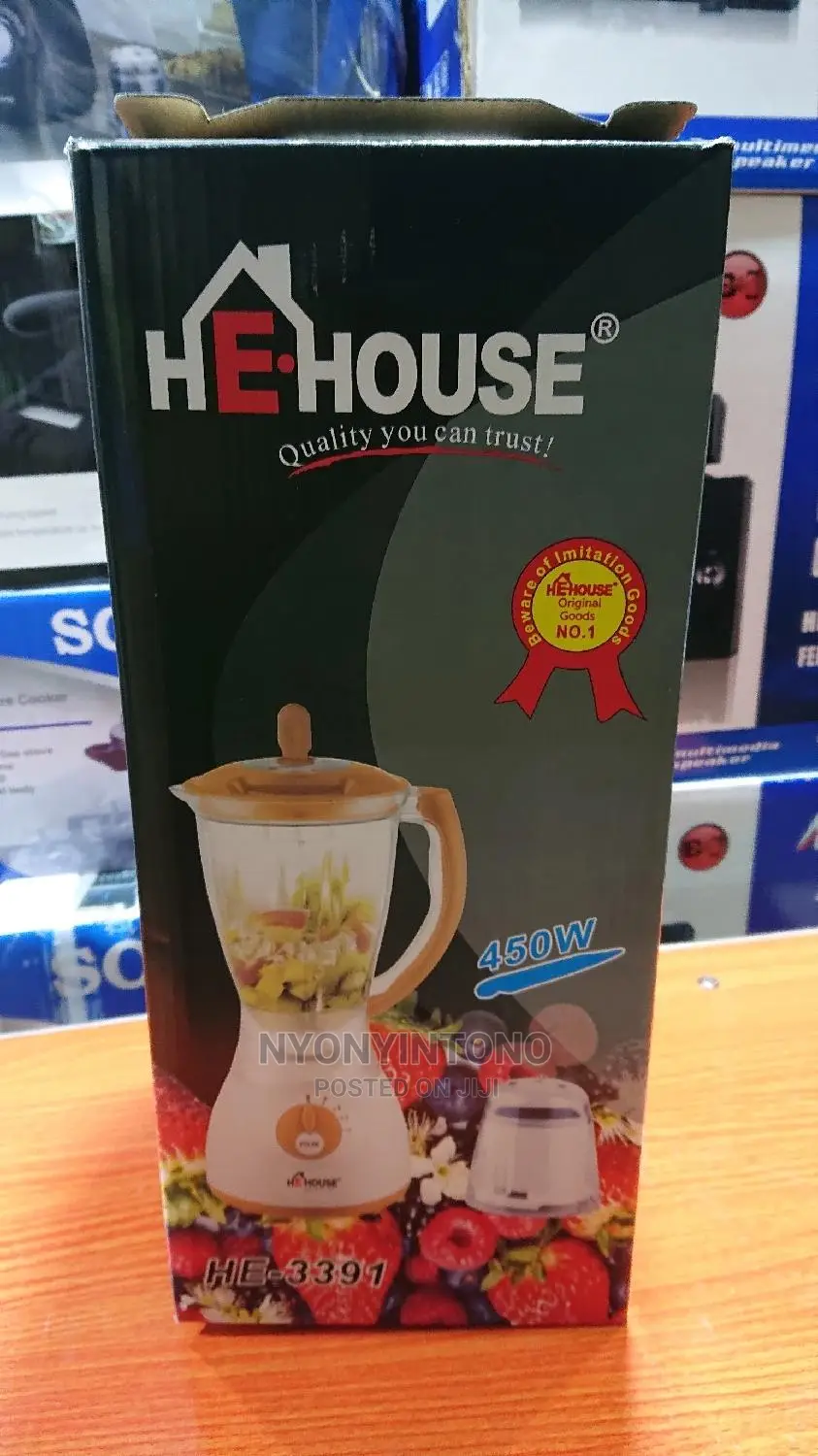 HE House 2in1 Juice Blender With 1yr Waranty Strong Motor